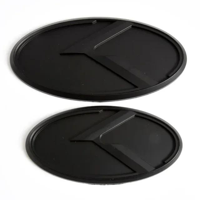 AABJB1 2pcs  For KIA K5  Car Trunk Emblem 3D Sticker K Logo Front Grill Rear Badge2011-2013 Optima Forte 2009-2014