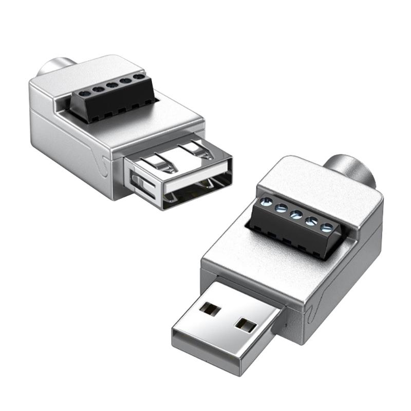 Адаптер клеммной колодки USB USB 2.0 штекерный разъемный модуль без пайки винтами Замена для зарядки и передачи данных кабеля