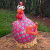 Красочная фигурка курицы из смолы, садовые статуэтки курицы с выражением для сада, двора