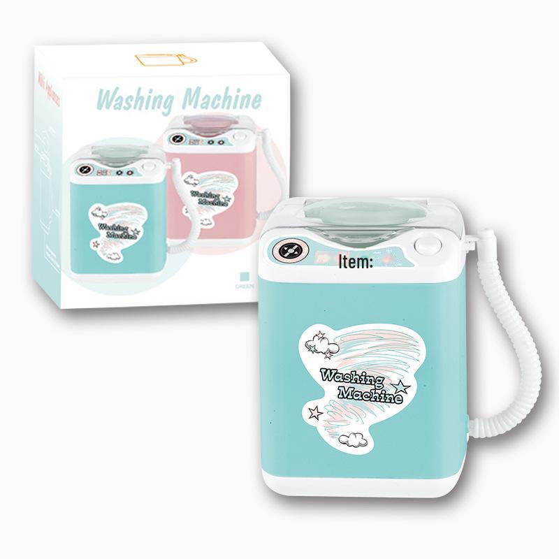 Электрическая игрушечная мини-стиральная машина для чистки кистей и пуховок для пудры – Детская игровая техника