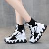 Модные весенние женские ботильоны на толстой подошве, осенние роскошные повседневные ботинки на платформе, женские ботинки на танкетке с каблуком 8 см, женские кроссовки