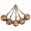 5-Piece Rustic Christmas Bell Set for DIY Holiday Decor, Vintage Sleigh and Witch Bells for Garden, Porch, and Tree Ornaments
