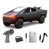 Cyber Truck Toy, 2.4GHz Remote Control Alloy Vehicle with Motorcycle and LED Lights, Model Pickup Truck for Kids Boys