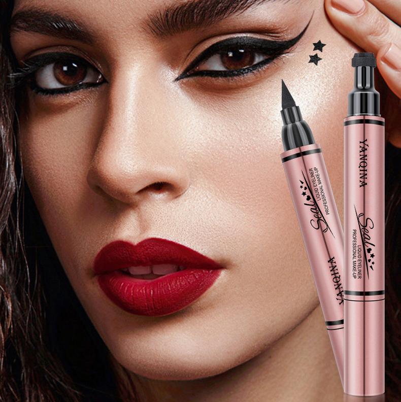 Карандаш для глаз Star Eyeliner Pencil 1 шт. Двусторонняя водостойкая быстросохнущая стойкая жидкая подводка для глаз Макияж Косметика для глаз Инструмент