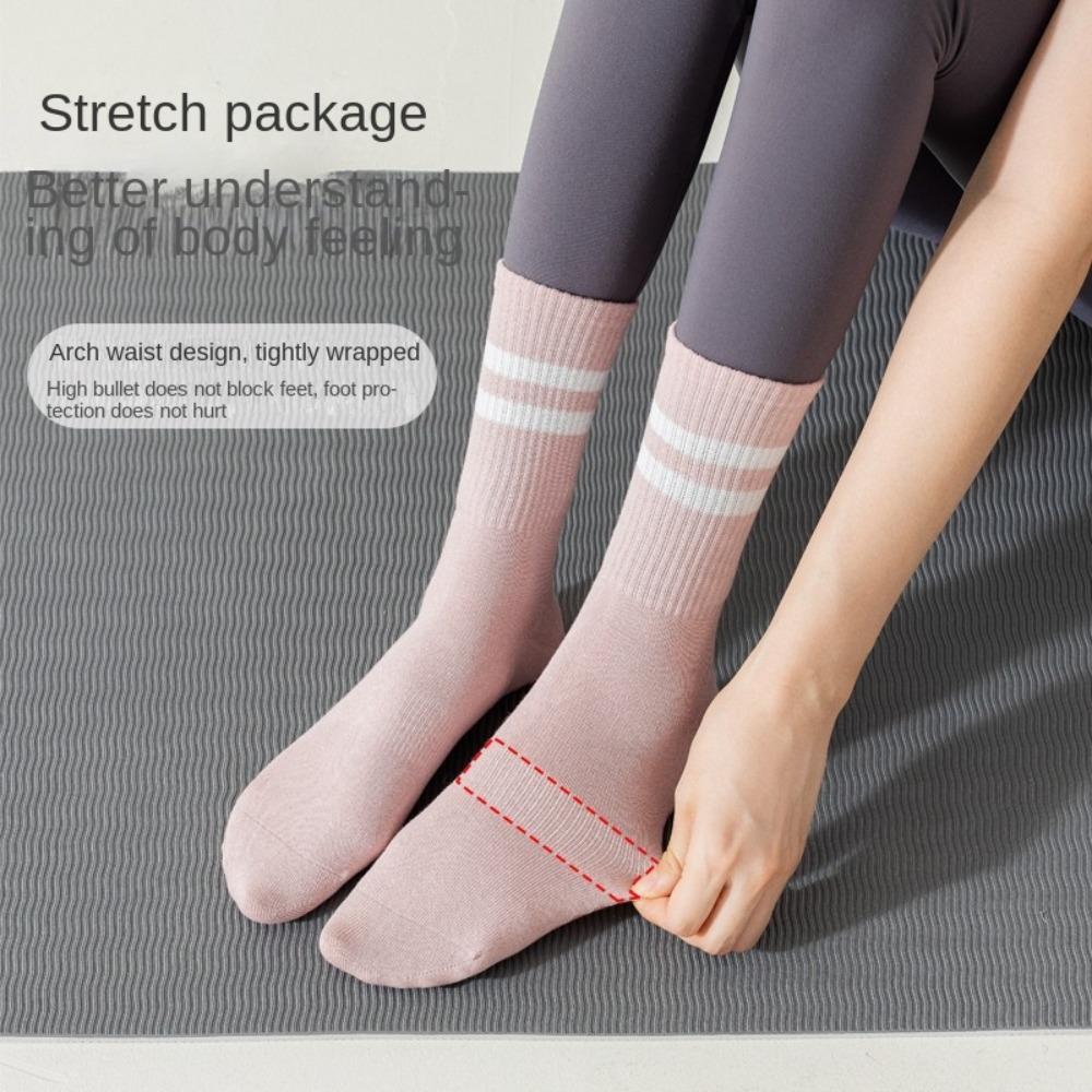 Mid-tube Bottom Fitness Socks Professional Gym Floor Socks Dance Pilates Socks  Indoor