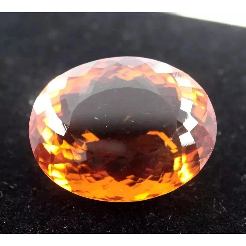 Natural Imperial Topaz Brazilian Oval Cut 80 Ct Beautiful Certified Gemstone