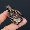 Crazy Lace Agate Gemstone Pure Copper Wire Wrapped Handmade Pendant Jewelry For Her