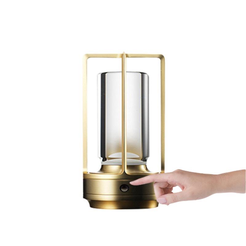 Aluminum Alloy Cross Night Lights Hot Selling Style Rechargeable Table Lamp Desktop Decorative Light Touch Outdoor Camping Light
