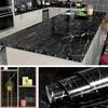 Peel And Stick Black Marble Glossy Wallpaper Self-Adhesive Waterproof Vinyl Oil High Temperature Resistant Removable Film145