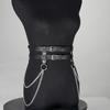 Ремень-портупея с цепями готический цепь кожаный ремень Аксессуары для вечеринки свидания Корсет кожаный ремень с цепью