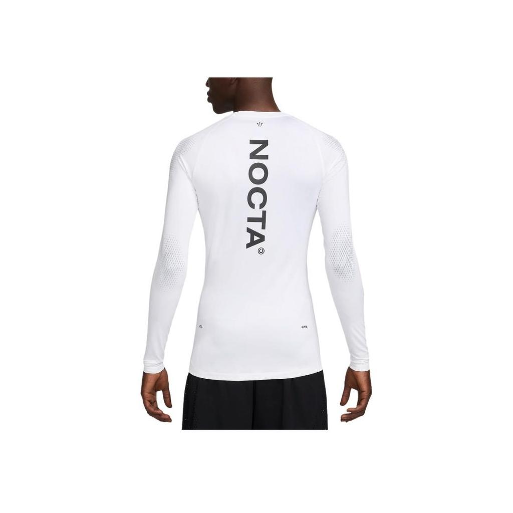 Nike X Nocta Collaboration Comfortable Fashionable Fitted Long Sleeve Crew Neck T-Shirt Unisex Tops White DN0002-100