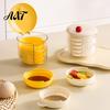 Dust Proof Spice Container Stackable Seasoning Box Set with Chopstick Holder, Kitchen Condiment for Salt Multipurpose Dipping Dish Sugar Pepper,