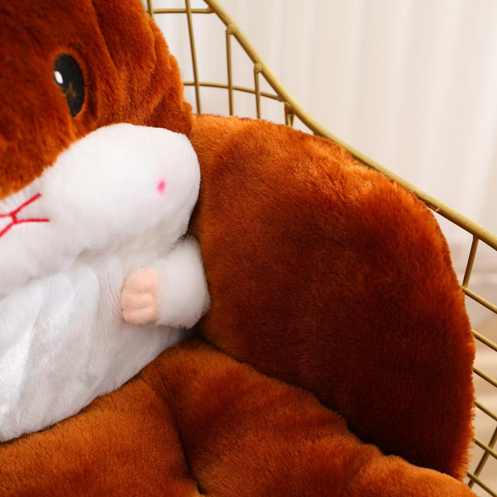 Симпатичная подушка для сиденья в форме хомяка, ленивый диван, уютные теплые, приятные для кожи плюшевые подушечки для офисных стульев, встроенные утолщенные подушечки для чтения