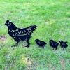 Chicken Garden Decorative Stake Metal Chicken Statues Hen and Chicks Silhouette for Yard Outdoor Lawn Patios Garden Decoration