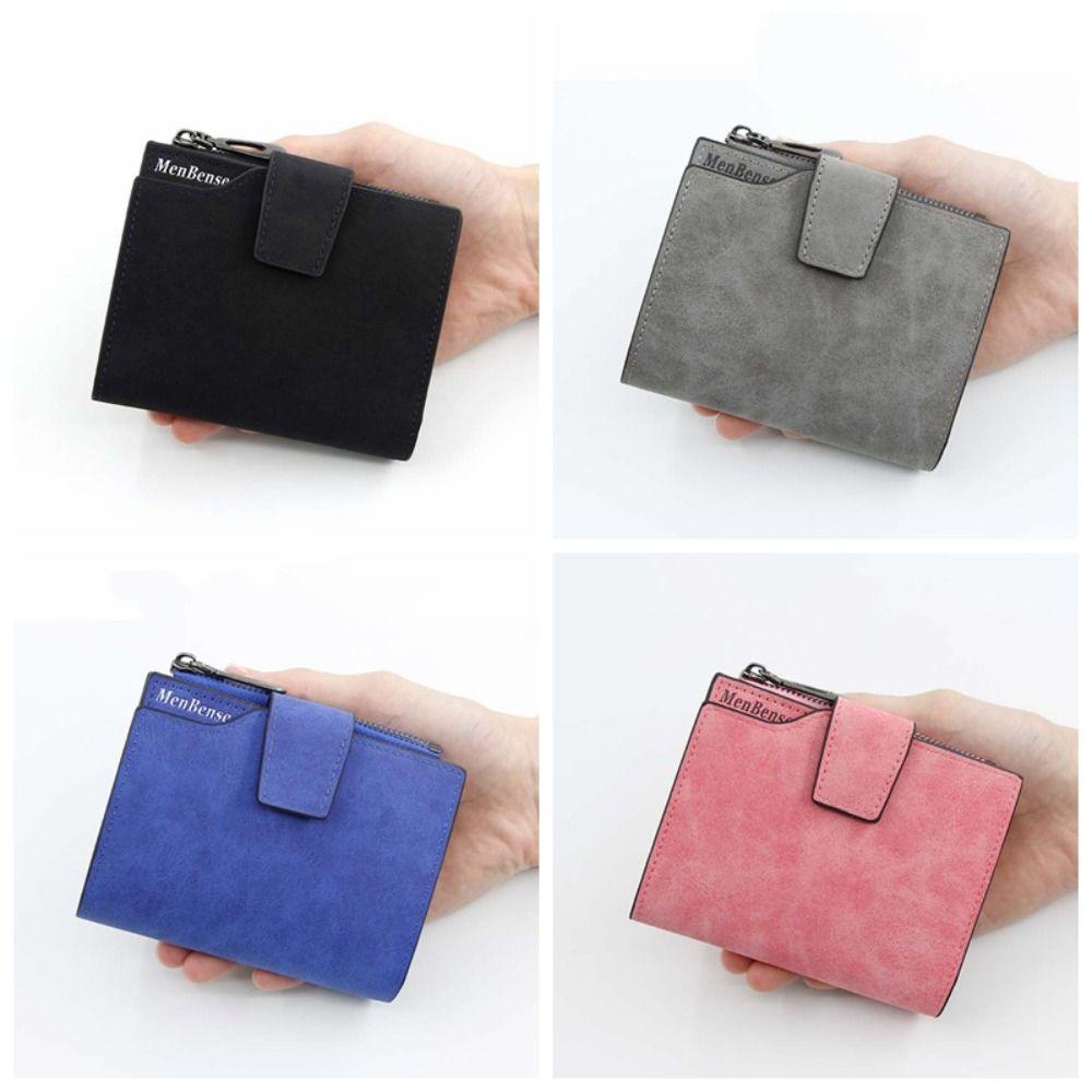 Large Capacity Cash Purse Bag PU Leather Short Wallets Elegant Pocket Purse Wallet  Outdoor