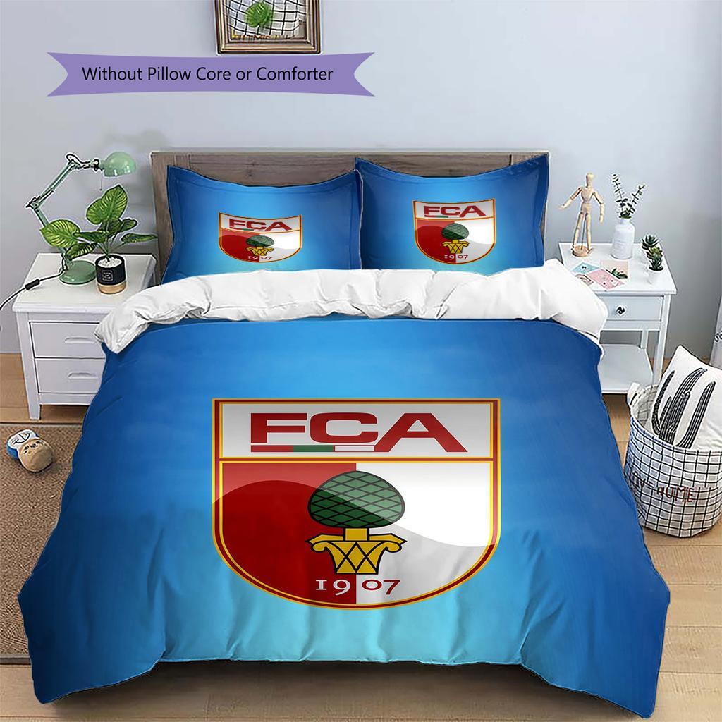 FC Augsburg Pattern Bedding Quilt Set Home Decoration Gift (1 * duvet cover + 2 * pillowcase without core).xwn