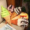 Ice Cream Plush Simulation Ice Cream Doll Plush Stuffed Cushion Sofa Bedding Decoration Dessert Throw Pillow Food Stuffed Gifts