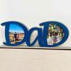 Father's Day Acrylic Photo Frame DIY PaPa Dad Letter Picture Frame Holder Table Sign Desktop Decoration