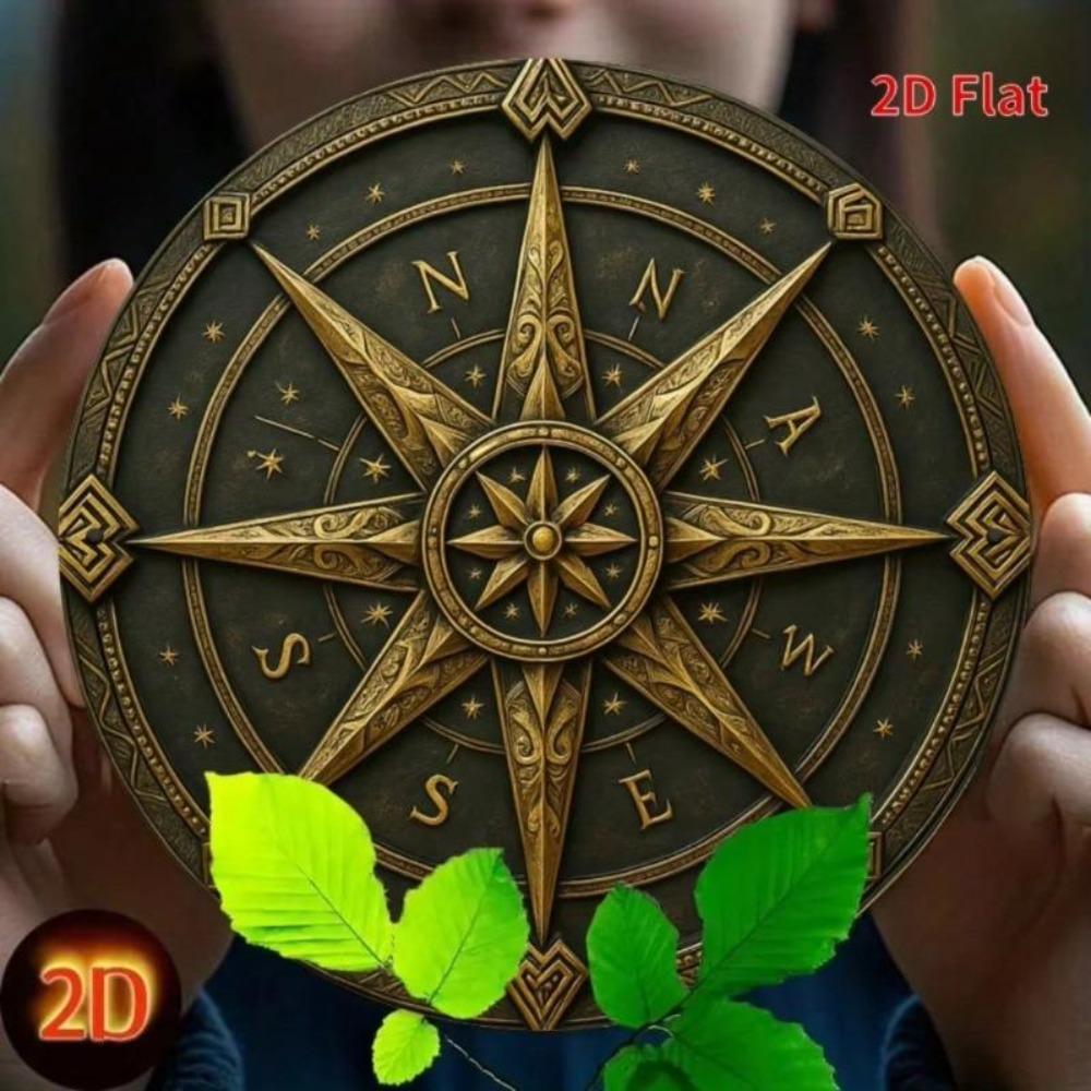 Винтажное Металлическое Настенное Искусство Декор Компас Круглый Железный Дизайн Римские Цифры Звезда