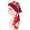 Fashion Headwear Pre-Tied Elastic Chemo Pirate Cap Hair Loss Hat Muslim Turban Cancer Head Scarf