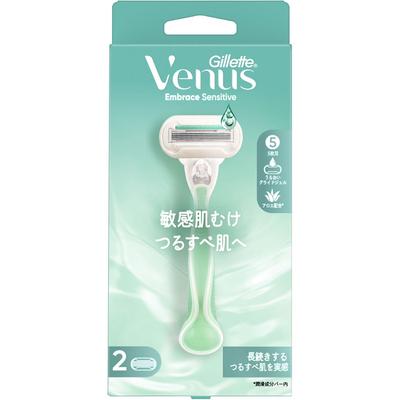 VenuS P G Diamond deSiGn VenuS enveloPe SenSitive Для Чувствительной Кожи Для Гладкой Кожи Женская Бритва с 2 сменными лезвиями