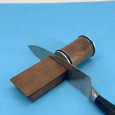 Роликовая точилка для ножей Двусторонняя алмазная точилка 15/20° градусов Магнитный угловой ролик для заточки кухонных ножей
