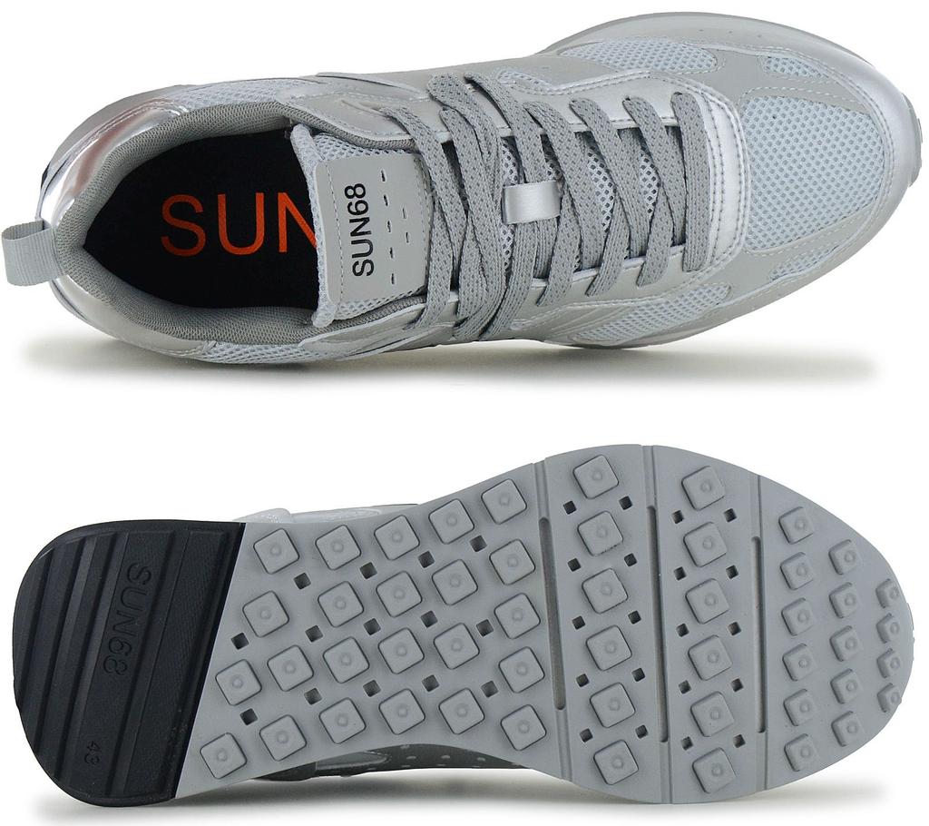 Sun68 Jaki 2.0 Silver Mesh - Мужские кроссовки Обувь Серебристый Z36119-44 ОРИГИНАЛ