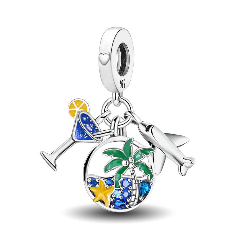 Медно-оранжевый арбуз фруктовая серия шармы бусины подходят для изготовления браслетов и ожерелий своими руками подарок высококачественной ювелирной бижутерии