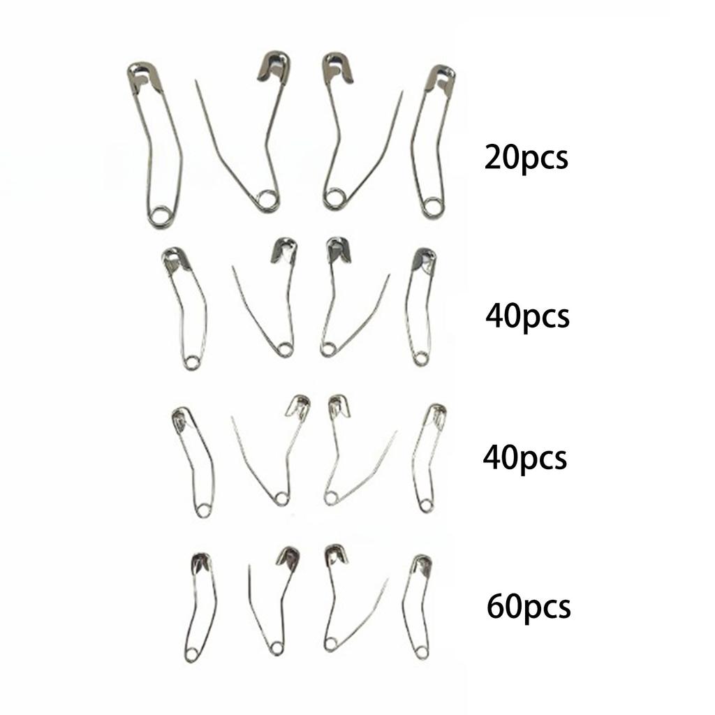 Упаковка из 160 шт. Изогнутые безопасные булавки из нержавеющей стали для квилтинга и наметки в пластиковой коробке, включает булавки 28 мм/32 мм/38 мм/54 мм