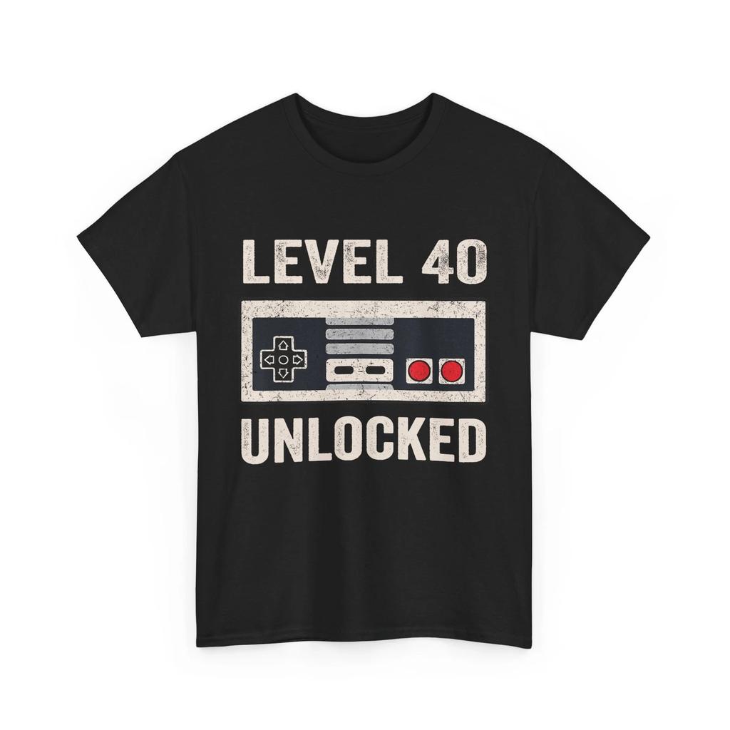40th Birthday Shirt, Level 40 Unlocked Video Games Lovers Women Men Shirt