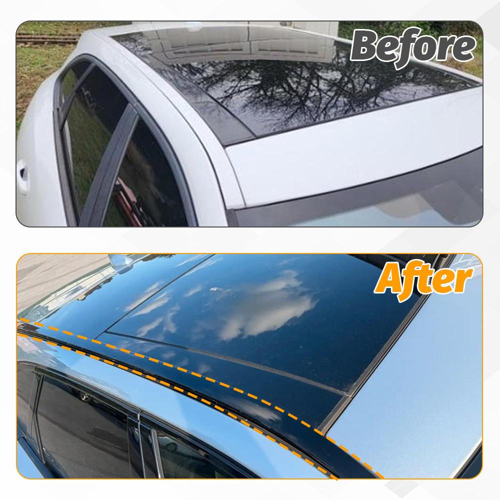 For Ford Black 2PC Roof Top Trim Drip Moldings Covers Set