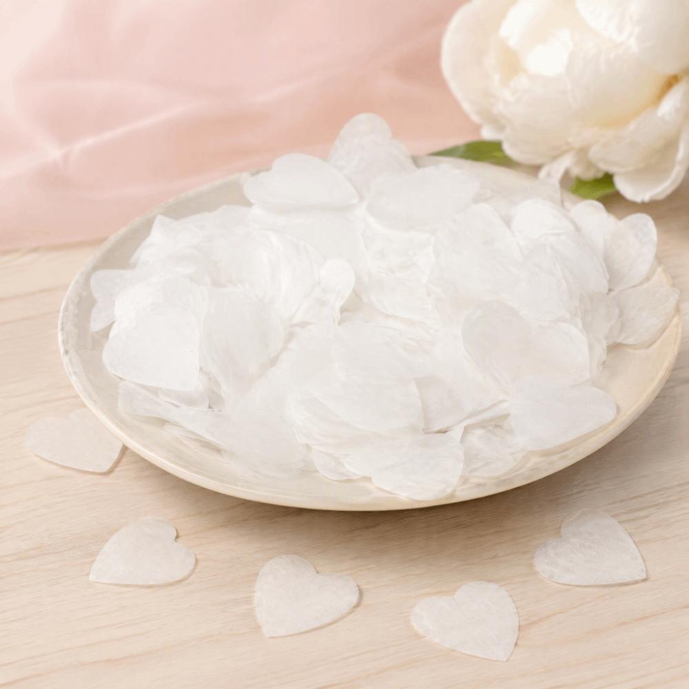 10000PCS White Heart Tissue Paper Confetti 17g Paper Party Table Scatter DIY Crafts