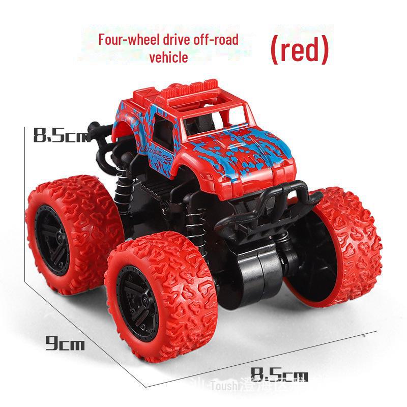 Детская четырехколесная инерционная трюковая машинка - вращающаяся внедорожная модель игрушки