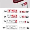 3D Metal TSI Letter Rear Trunk Emblem Badge Stickers Decal Car Styling For Polo Golf 5 6 7 CC Passat B5 B6 Bora