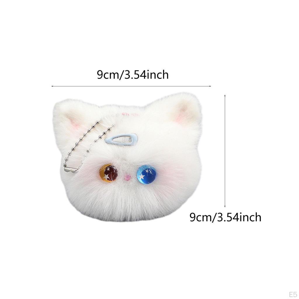 Плюшевый брелок для ключей в виде кошки, подвесной аксессуар, украшение для куклы из мультфильма