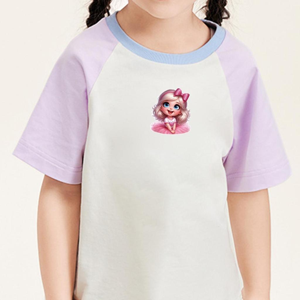 Lolita Pink Bowiron-On Transfers For Clothing For Baby Kids Clothes Stickers Heat Press Appliqued Diy Parches Ropa Iron On Patch