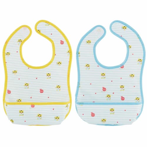 Skater Thin Baby Apron Water Repellent Bib Set of 2 M Shimajiro Border Beu2