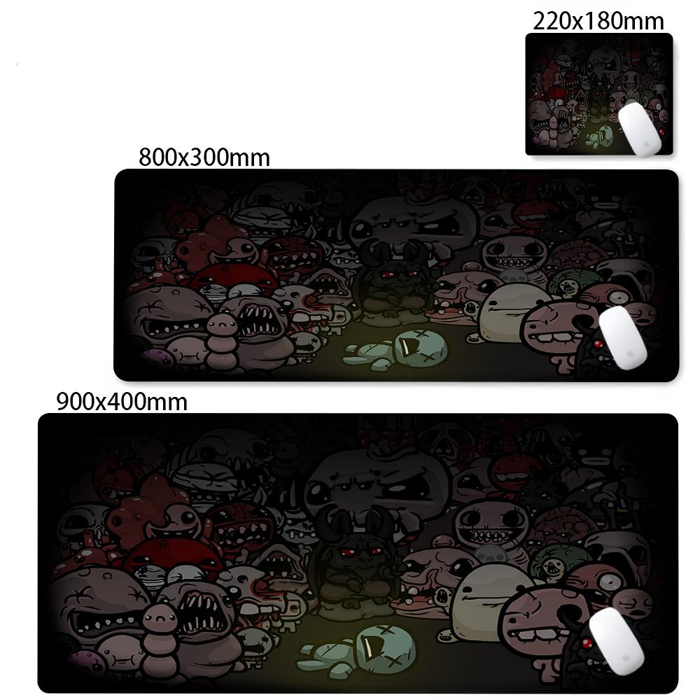 Anime The Binding Of Isaac Mousepad Game Keyboard Lock Edges Mice Pad Computer Accessories Non-slip Deskmats Pc Cabinet Mausepad