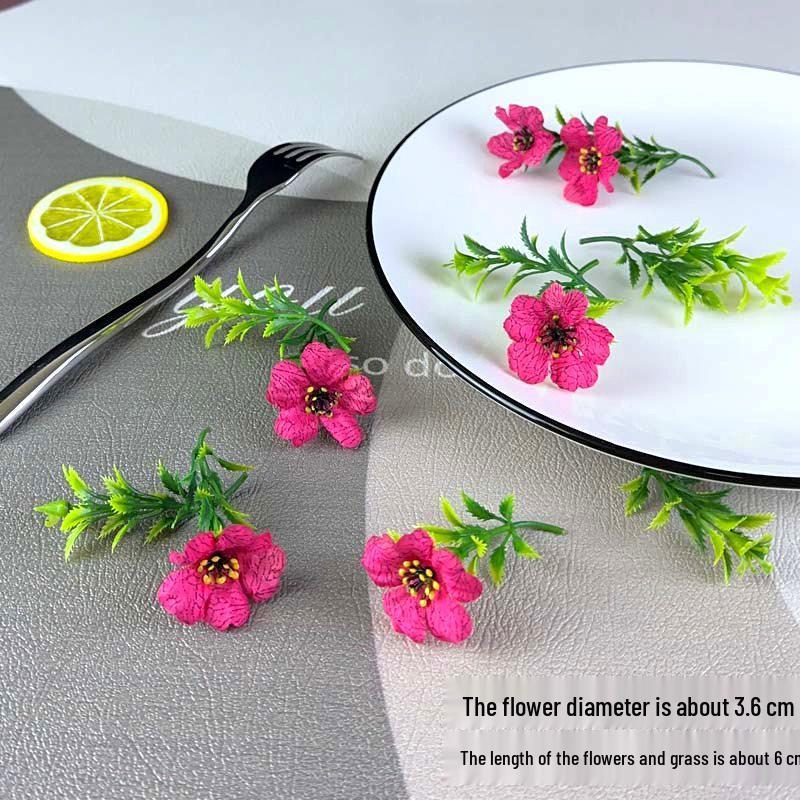 Sashimi Decoration Set: Bamboo Leaves, Edible Flowers & Plants for Salmon and Seafood Dishes