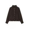 Womens French Hepburn Style Solid Color Scarf Collar Shirt Long Sleeve Casual Top