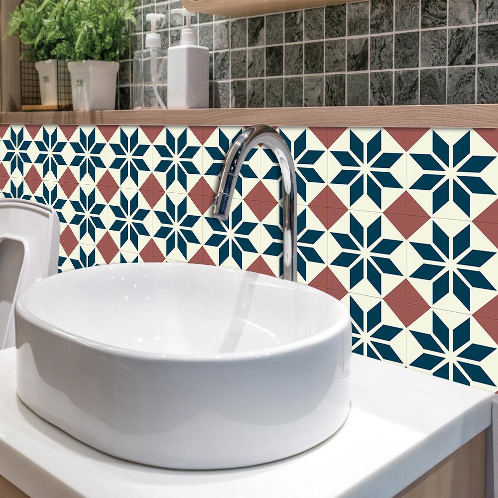 10/15/20/30 см геометрическая плитка, напольная наклейка для кухни, ванной комнаты, домашний декор, износостойкие водонепроницаемые матовые художественные обои