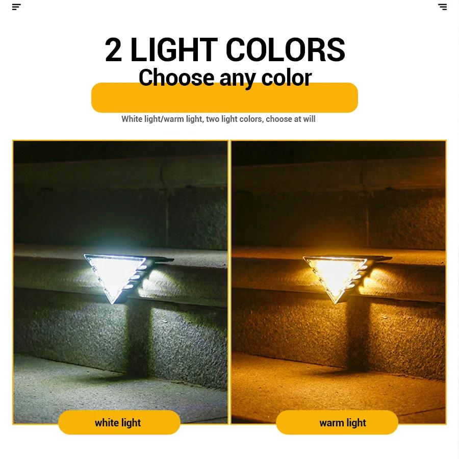 1/2/4PCS Solar Deck Lights Outdoor Step Fence Lights Waterproof Solar Lamp for Railing Stairs Pathway Garden Light Decoration