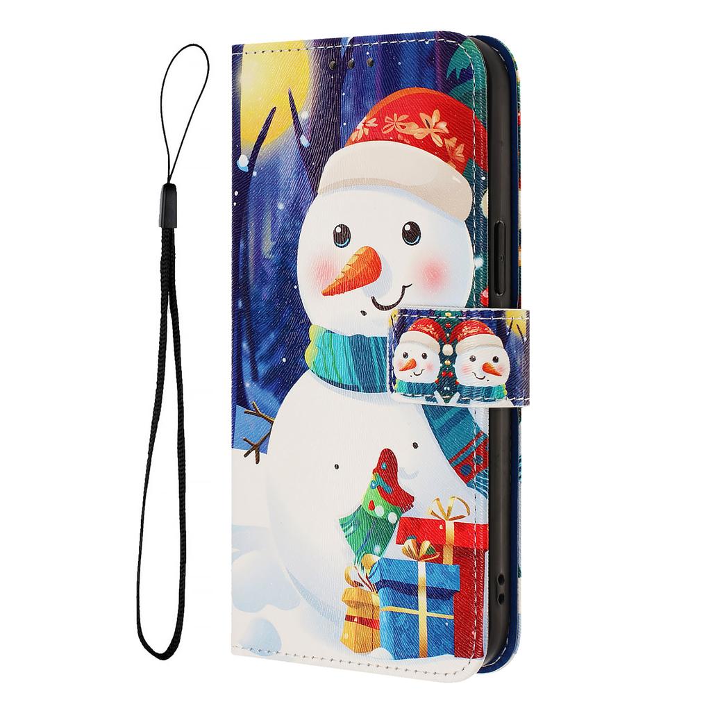 Christmas Marble Leather Case Samsung Galaxy A17 A26 A36 A56 A16 A06 A56 A15 A71 A51 A81 A91 A13 A04S Phone Wallet Flip Cover Card Holder Stand Bags