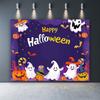 Halloween background image - Cartoon Halloween photo background - Pumpkin moon photography background - Happy Halloween party