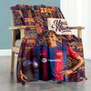 Lamin Yamal Personalized Text Blanket Throw Customizable Blanket Durable Comfort For Nap Office Bed Chair Allseason Use