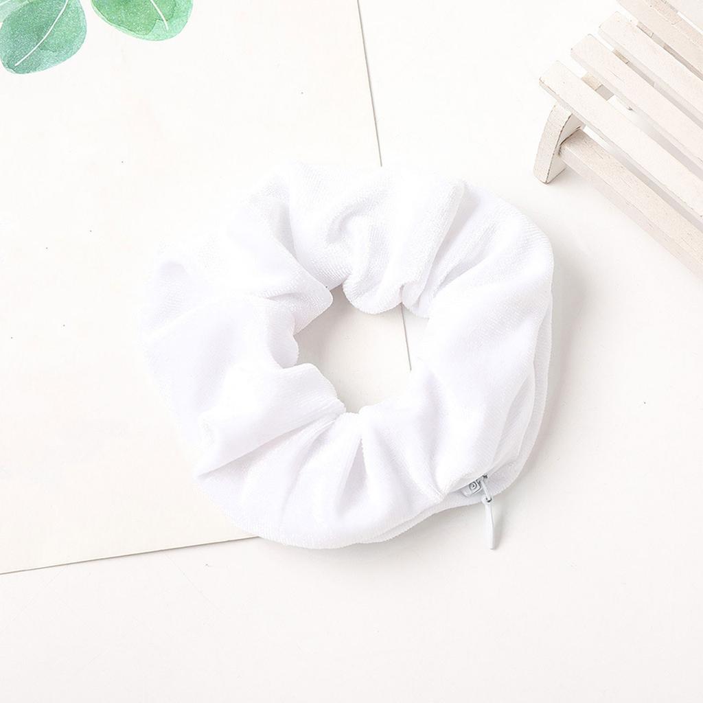 Резинки для волос на молнии, карманные резинки для волос, бархатный браслет для волос со потайной молнией, сумка для хранения помады для ключей, эластичная лента для волос