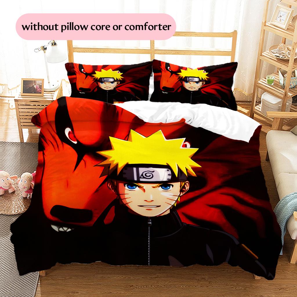 Naruto Uzumaki Naruto Pattern Bedding Home Decoration Birthday Gift (1 * duvet cover + 2 * pillowcase, without core)