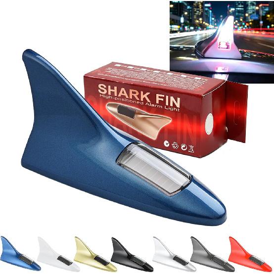 RGB Solar Strobe Lights, 2026 New Solar Powered Shark Fin Warning Light, LED Warn Tail Light Antenna, Waterproof 8 LED Car Roof Strobe Lamp for