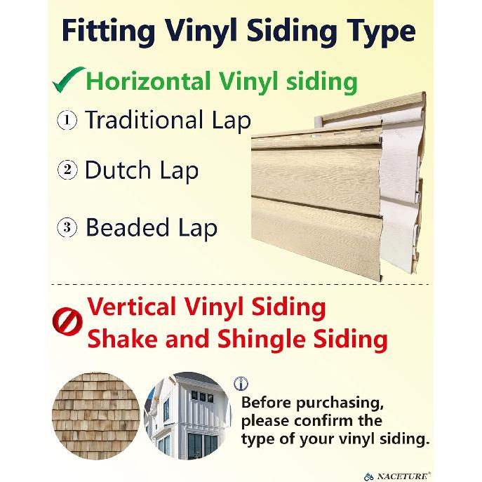 NACETURE Vinyl Siding Hooks 20 Pack Heavy Duty Siding Clips Vinyl Siding Hanger for Hanging on Patio, No Hole Need Command Outdoor Hook Hang to Decor