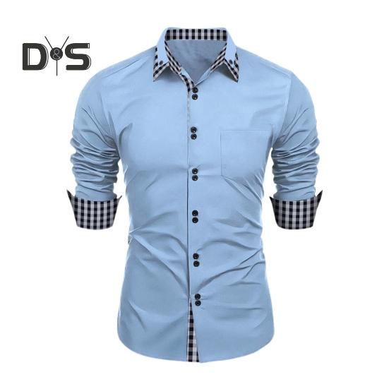 Мужская весенняя рубашка с цветными блоками и клетчатым принтом, однобортная приталенная рубашка с длинным рукавом и пуговицами с лацканами, уличная одежда, повседневная деловая рубашка-кардиган, пальто